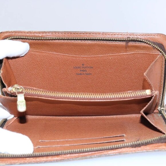 LOUIS VUITTON Monogram Porte Monnaie Zip Long Wallet M61727 LV Auth 62324 - Picture 10 of 16